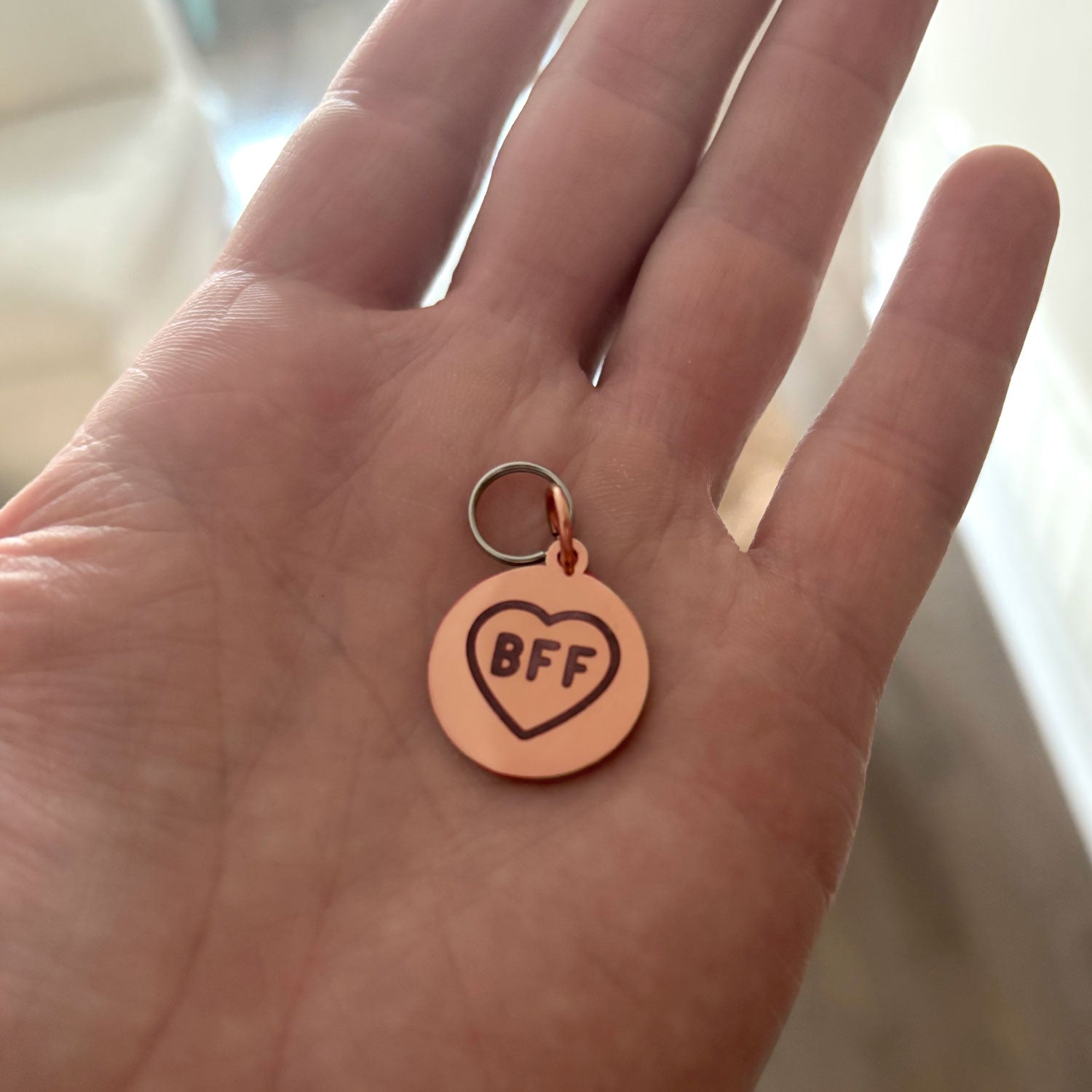 Rose BFF dog tag