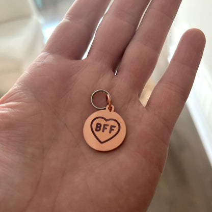 Rose BFF dog tag