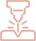 Icon of a drill bit on a white background