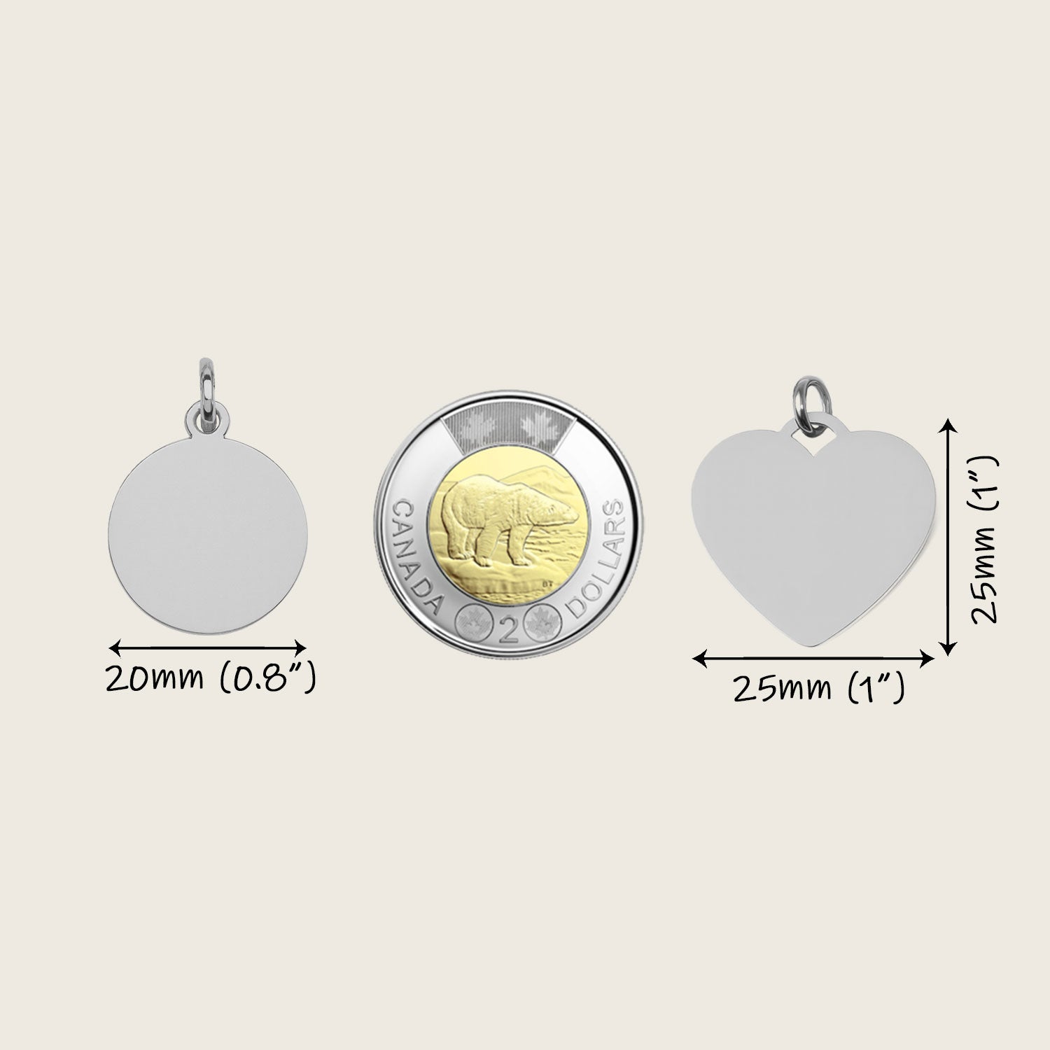 Dog Tags compared to a Toonie