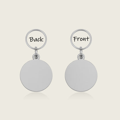 White round dog tags