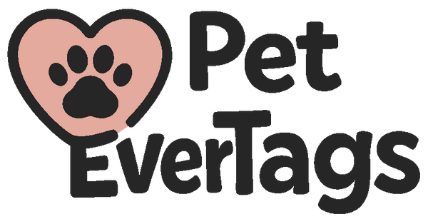 Logo of Pet EverTags with a heart and paw print on a white background